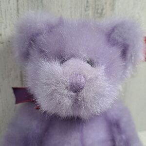 Russ Berrie Aphrodite Purple Teddy Bear Plush Love Paw Stuffed Animal Toy Gift